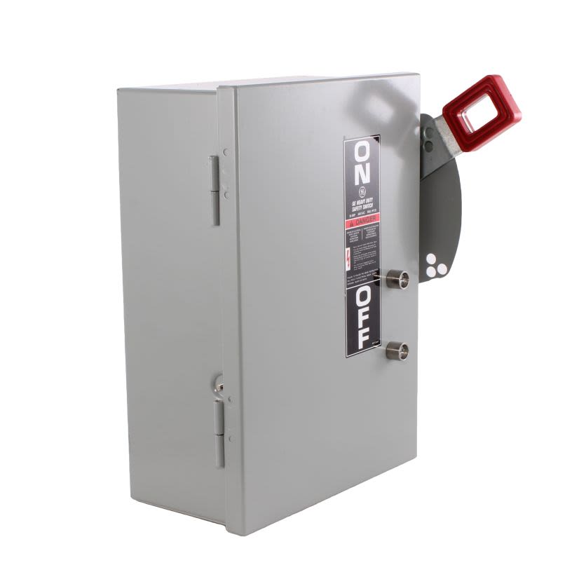 GE Spec-Setter™ TH3361J Fused Heavy Duty Safety Switch, 600 VAC, 30 A, 7-1/2 hp, 3 Poles